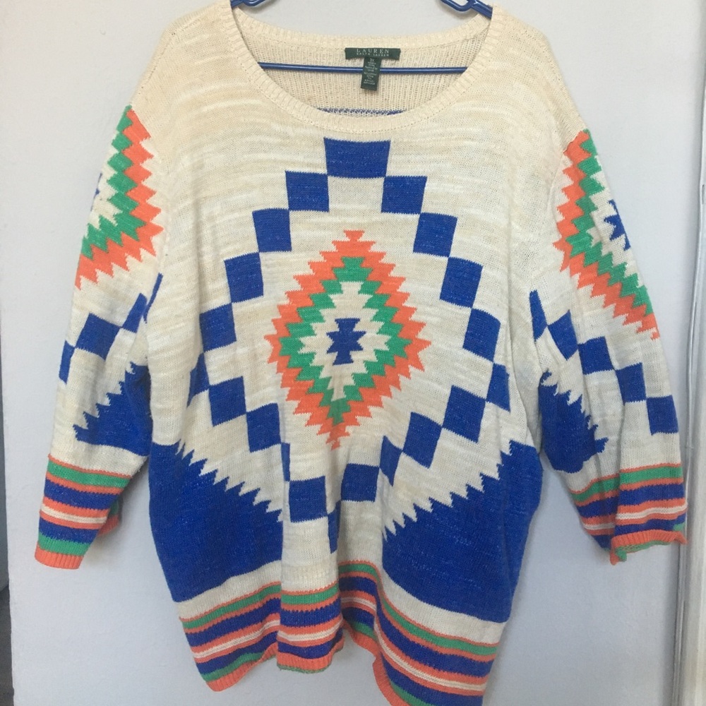 Ralph Lauren Geometric // Tribal Pattern Sweater